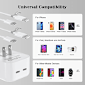 Miniatyrbillede 5 af 5: [Apple Mfi-certificeret] iPhone-hurtigoplader, 35W dobbelt USB-C
