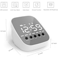 Miniatyrbillede 2 af 7: Vækkeur, LED Digital Vækkeur, 3 Niveauer Lysstyrke, 2 Alarms, 12/24H, Snooze, Lille Vækkeur til Soveværelse, Hjemmeindretning, Kontor, Rejser