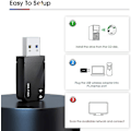 Miniatyrbillede 5 af 5: 1300mbps Usb 3.0 Trådløs Wifi-adapter Til Pc, Usb Wi-fi Dongle Ac Mini 802.11ac 2.4ghz/5ghz Indbygget Antenne Til Windows 10/7/8/8.1/
