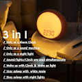 Miniatyrbillede 7 af 7: Vækkeur med solopgangslys, solopgangs- og solnedgangssimulering, hvid støj-maskine til tunge sovende, børns soveværelse, dobbelte alarmer, snooze-lyd
