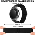 Miniatyrbild 3 av 5: 20mm 22mm Band för Samsung Galaxy Watch 4/classic/3/5/pro/active 2 Gear S3 Elastisk Nylon Loop Huawei Watch Gt 2 2e 3 Pro Rem black red 22mm