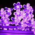 Miniatyrbillede 1 af 7: Fairy Flower String Lights Lilla Dekorative Lys 33 Fod 100LED Stjerneformet Kirsebærblomst Belysning, Blomsterlampe til Jul Halloween Bryllup