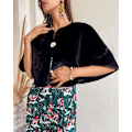 Miniatyrbillede 3 af 5: Kvinder Vinter Faux Pels Sjal Wraps Shrug Stole Cape til Aften Fest/Bryllup