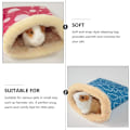 Miniatyrbilde 5 av 5: Sovesekk for kjæledyr - Liten teppe og sovematte for hamster/marsvin