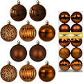 Miniatyrbild 1 av 5: Brons 2,5\" Julgranskulor Julgransdekorationer Ornament Osplitterbara