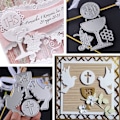 Miniatyrbillede 4 af 5: 4 sæt skæredåse til scrapbooking - dåb og jul