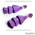 Miniatyrbilde 4 av 5: Fargerike lagdelte duskøreringer Bohemian lagdelte dusk drusy stud dangle drop