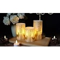Miniatyrbillede 2 af 5: Flimrende flammefri lys Batteridrevet med 6 timers timer, Real Wax LED