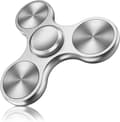Fidget Spinner i rostfritt stål - Snurra 4-10 minuter - ADHD för alla åldrar (Silver)