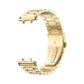 Miniatyrbillede 3 af 5: For Oppo Watch 3 Pro Tre-perle fladt spænde rustfrit stål urrem STH Gold