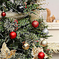 Miniatyrbilde 3 av 5: 24 stk julekulepyntsett, sorte julekuler, juletre