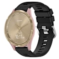 Miniatyrbillede 1 af 5: For Garmin Vivomove 3s 18mm Solid Color Silicone Watch Band UDX Black