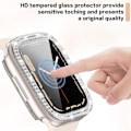 Miniatyrbillede 3 af 5: Bling-etui kompatibelt med Apple Watch Series 8 Series 7 45mm hærdet