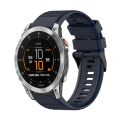 Miniatyrbilde 1 av 5: For Garmin Epix Gen 2 22mm Horisontal Tekstur Silikon Rem Med Fjerningsverktøy SNC Navy Blue