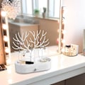 Miniatyrbillede 4 af 5: Hjortetak Træ Design Smyckesställ Holder - Ørering og Ring Display Organizer