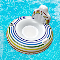 Miniatyrbillede 1 af 4: Oppustelig poolstol til voksne med mesh-ryglæn og kopholder