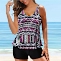 Miniatyrbilde 4 av 5: Dam Tankini Set Hotpants Badedrakt