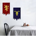 Miniatyrbilde 6 av 7: Game GoT Thrones bursdagspynt - Game GoT Thrones Tully husbanner 100X65CM Tully Tully
