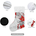 Miniatyrbild 2 av 7: Julklapp, Personliga Julklappsstrumpor 2-pack Julstjärna Julgran Krans 45,7 cm Julstrumpor Hängande Ornament Kam