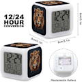 Miniatyrbild 2 av 8: LED-väckarklocka, nyår Tiger-logotyptryck Flerfärgad väckarklocka Geometrisk väckarklocka Sovrumsväckarklocka Tyst väckarklocka Vit Vit