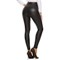 Miniatyrbillede 2 af 5: Kvinde Kunstlæder Leggings Bukser PU Elastisk Formgiven Hofte