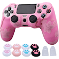 Miniatyrbillede 1 af 5: Ps4 Sakura silikone controller-skins med 8 tommelfingergreb