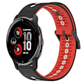 Miniatyrbild 1 av 5: För Garmin Venu 2 Plus 20mm Trefärgad Andningsbar Silikonklockarmband DWZ Black-Red-White