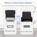 Miniatyrbild 3 av 5: Molex till power . 4-stifts Ide Molex till 15-stifts hane