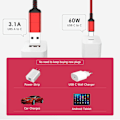 Miniatyrbillede 4 af 5: 2-pak 6 fod hurtigopladningskabel Samsung-certificeret USB C-type