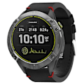 Miniatyrbillede 1 af 4: For Garmin Enduro 26mm Læder Søm Stål Spænde Urrem UQN Black