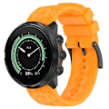 Miniatyrbillede 1 af 4: For Suunto 9 Baro 24mm Fodboldmønster Silikone Solid Farve Urrem BDE Yellow