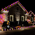 Miniatyrbillede 4 af 7: Halloween-lys, 32,8 fod 50 LED C9 Halloween-farveskiftende lys med timingfunktion Vandtæt og tilslutteligt stik til hjem, fest, have
