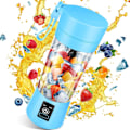 Miniatyrbild 1 av 5: Bärbar mixerflaska (350 ml) - Mini juice mixer med USB-laddningsbar kopp