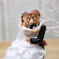 Miniatyrbilde 2 av 4: Harts hantverk Bryllupskake dekorasjon Dukke Bryllup Romantisk