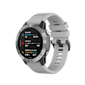 Miniatyrbillede 3 af 5: Til Garmin Fenix 7x 26mm Solid Color Silikone Quick Release Urrem NKQ Gray