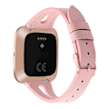 Miniatyrbild 2 av 5: For Fitbit Versa 2 Läder Mellanöppning Klockarmband IDZ Pink