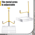 Miniatyrbilde 3 av 5: Justerbar metallarmstativ for edelstener og plater (4 stk)