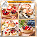 Miniatyrbillede 5 af 5: Rustfrit stål perforerede crumpetringe (6 stk.) - Non-stick tærteringe til desserter og kager