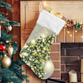 Miniatyrbild 1 av 7: Julklapp, Personliga Julklappsstrumpor 2-pack Julgranar 45,7 cm Julstrumpor Hängande Ornament Eldstad för Träddekoration 1
