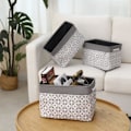 Miniatyrbilde 4 av 5: 3 stk store kurver for hyller. Oppbevaringskurvsett for klesvask