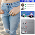 Miniatyrbilde 4 av 5: 12 sett justerbare knapper for jeans - 20mm syfrie metallknapper