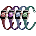 Miniatyrbild 1 av 5: (4-pack) Slim Band kompatibel med Apple Watch 44 mm 42 mm 45 mm för män