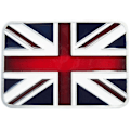 Miniatyrbillede 1 af 5: Bæltespænde med britisk flag i zinklegering