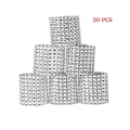 Miniatyrbilde 2 av 3: 50 stk. Bling Diamond Rhinestone Mesh Wrap Serviettringer Bryllupsdekorasjon Gull