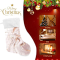Miniatyrbild 7 av 7: Julklapp, personliga julklappsstrumpor 2-pack Leopard Gepard Print 4 18 tum Julstrumpor Hängande Ornament Kamin för träddekoration