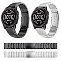 Miniatyrbillede 3 af 5: For Garmin Fenix 7x 26mm Skildpadde Skal Rustfrit Stål Urrem WYO Sliver