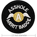 Miniatyrbillede 4 af 5: Asshole Merit Badge Patch - Broderet Moral Taktisk Patch Krog og Loop