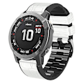 Miniatyrbillede 1 af 5: Til Garmin Fenix 7/6 Pro/5 Plus 22mm Krokodille Tekstur Silikone Læder Rem KUD White