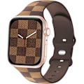 Miniatyrbillede 1 af 4: Luksuriøse ternede designerremme, der er kompatible med Apple Watch -rem 42 mm