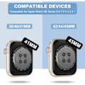 Miniatyrbillede 3 af 5: Kompatibel med krystalklare Apple Watch-rem, 45 mm 44 mm 42 mm 41 mm